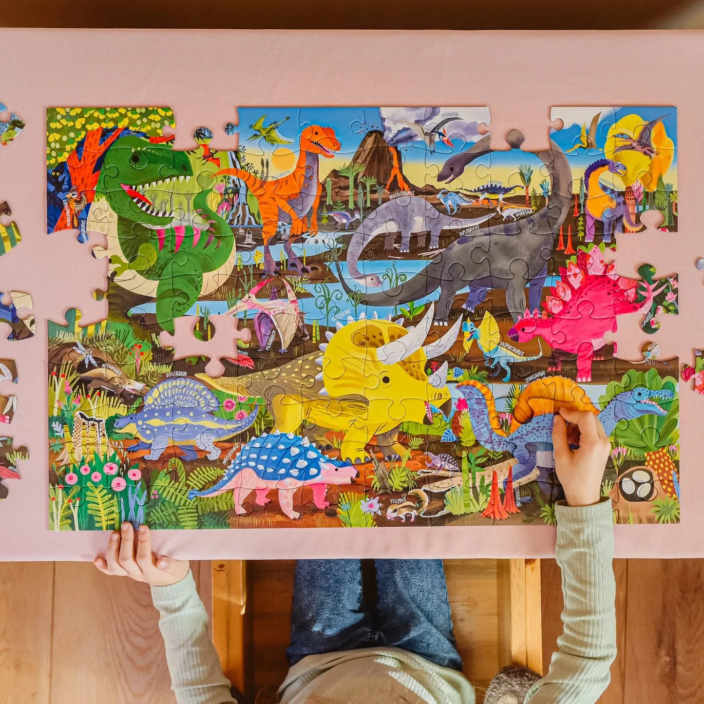 Eeboo Puzzle Land of Dinosaurs 100pc