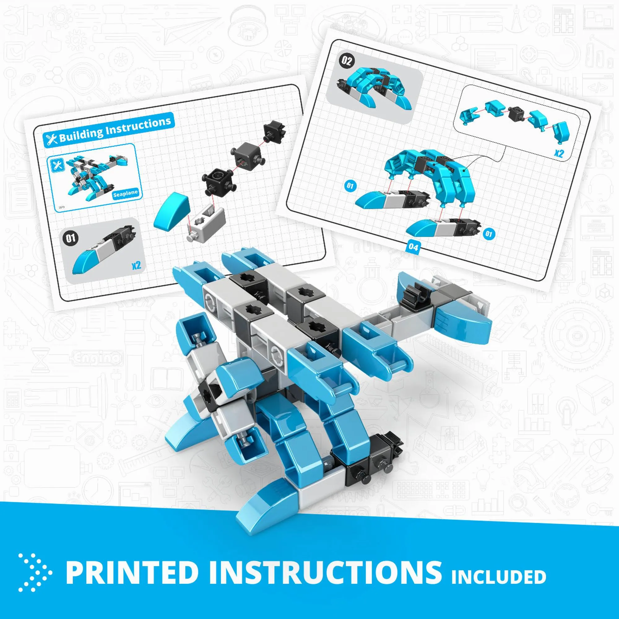 Engino Inventor Mechanics “Acrobatic Plane” With 5 Bonus Models