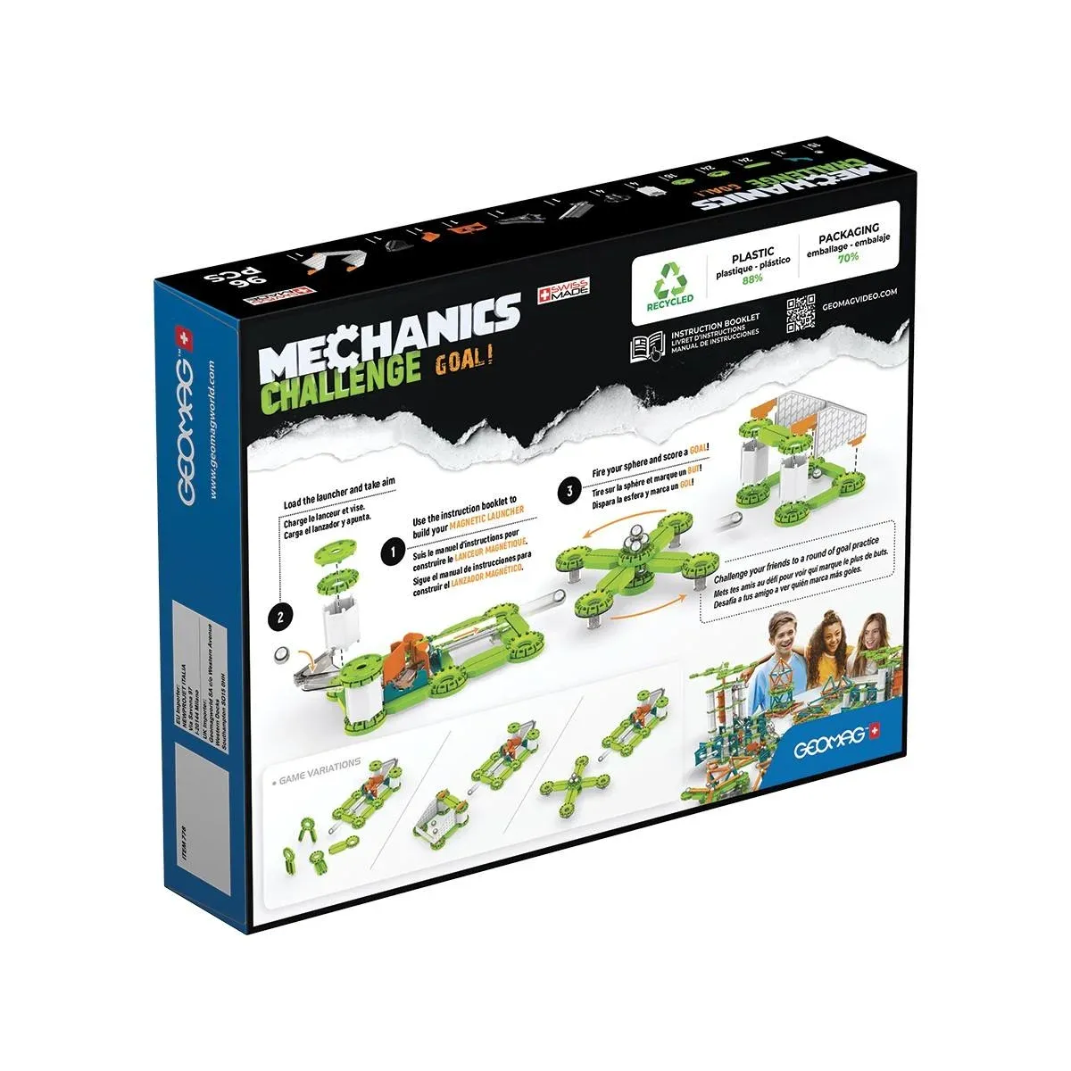 Geomag 778 Mechanics Challenge Goal! 96 pcs