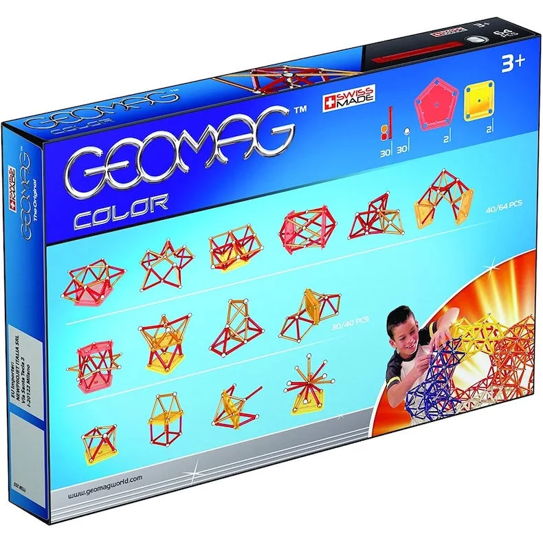 Geomag Colour Magnetic Construction Toy Set (64pcs)