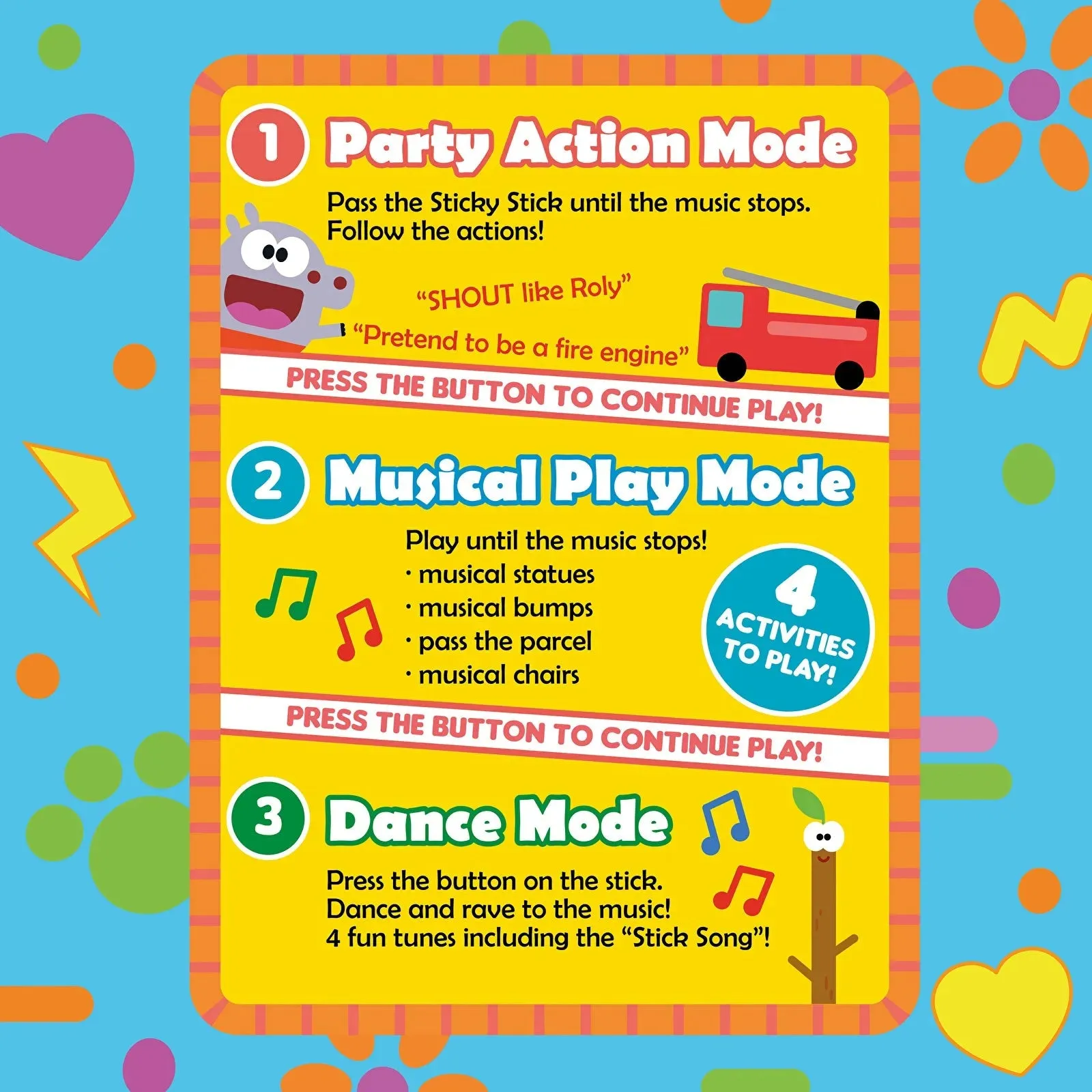 Hey Duggee Press, Play and Party Sticky Stick