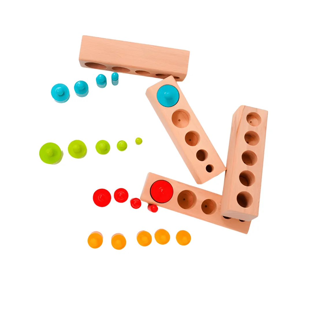 Knobbed Cylinder Blocks Montessori