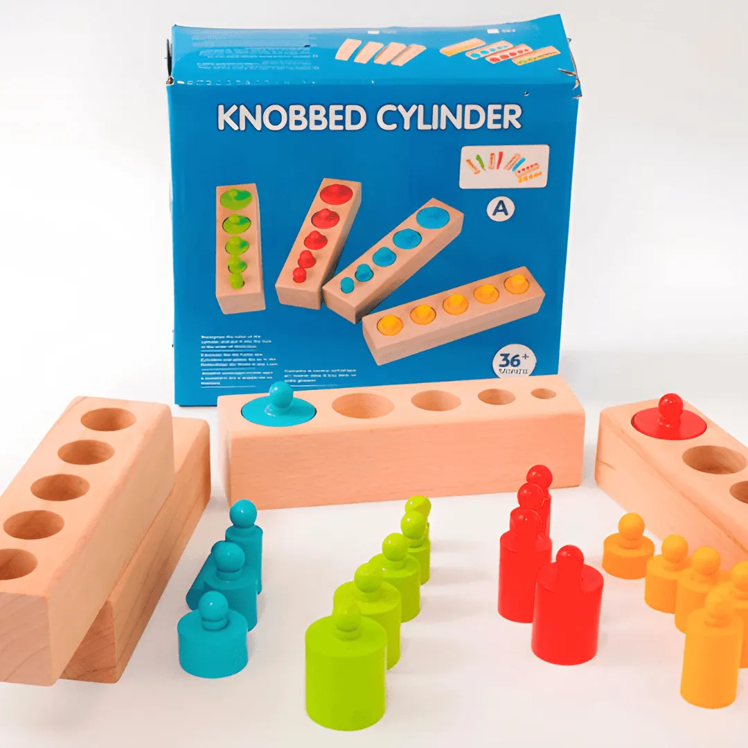 Knobbed Cylinder Blocks Montessori