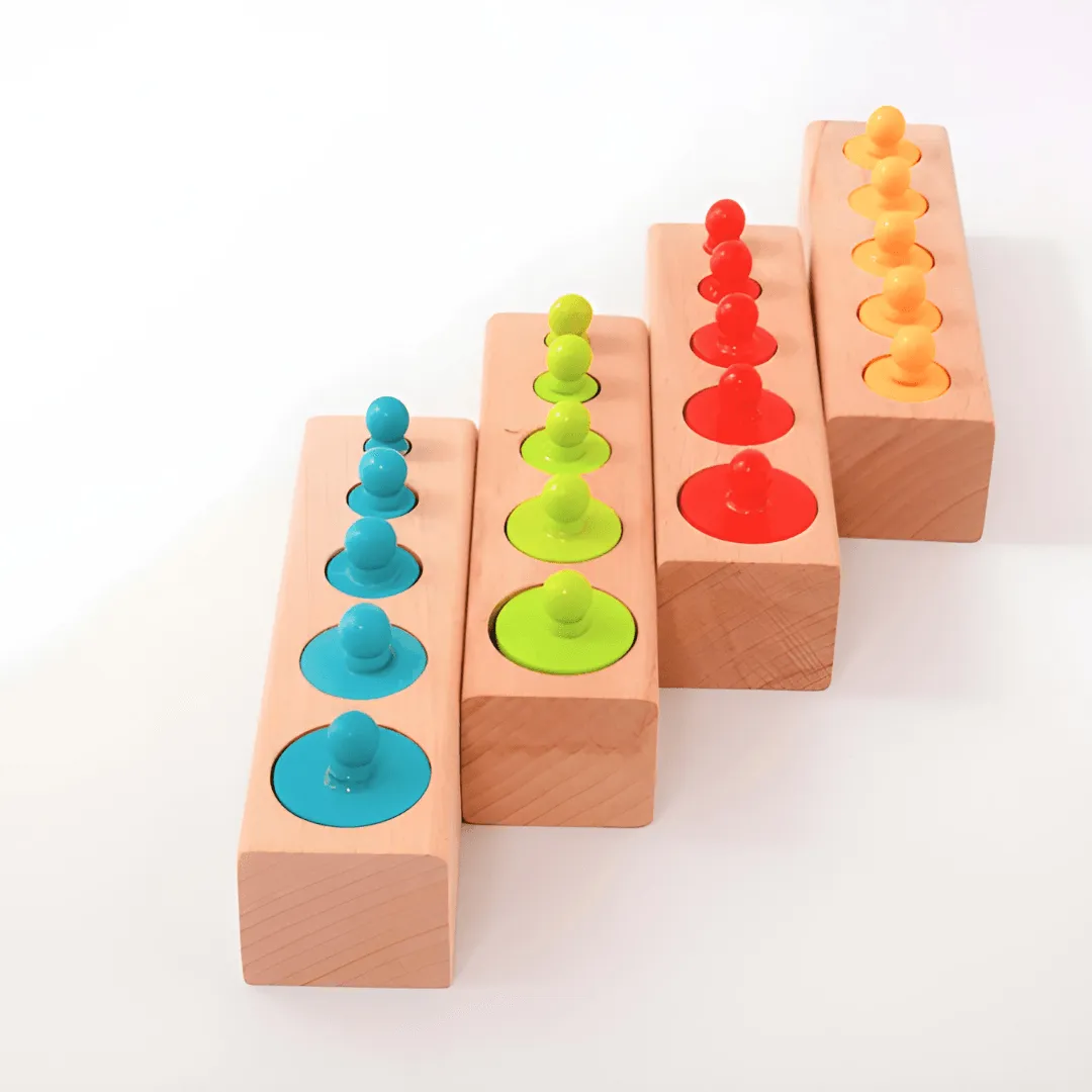 Knobbed Cylinder Blocks Montessori