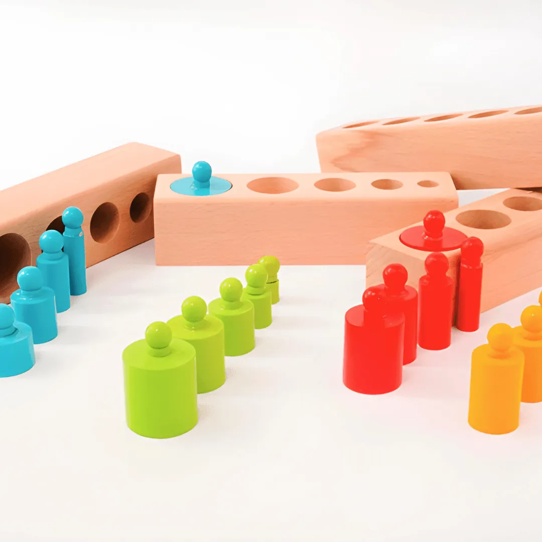 Knobbed Cylinder Blocks Montessori