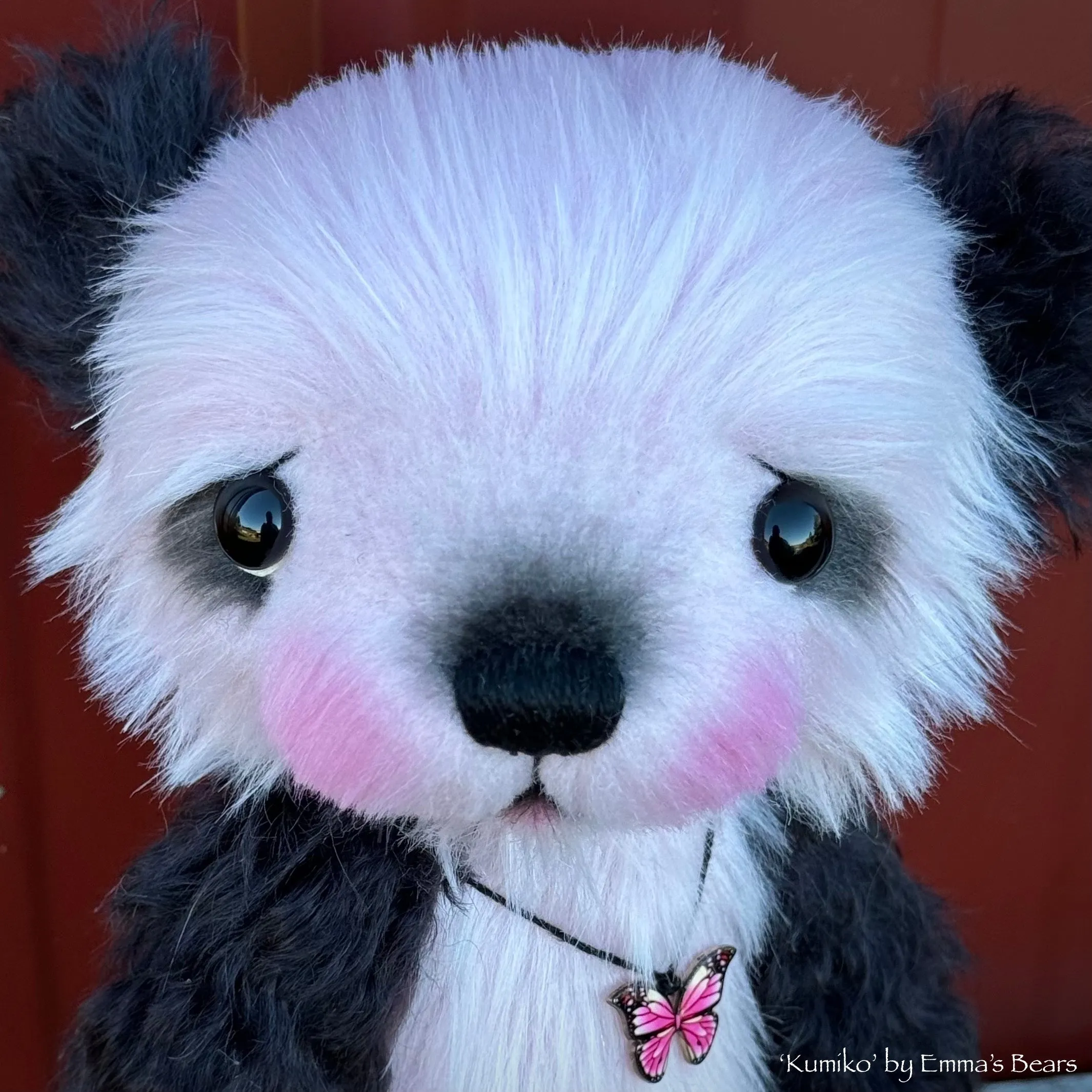 Kumiko - 7" Kid mohair and faux fur Artist Panda Bear by Emma's Bears - OOAK