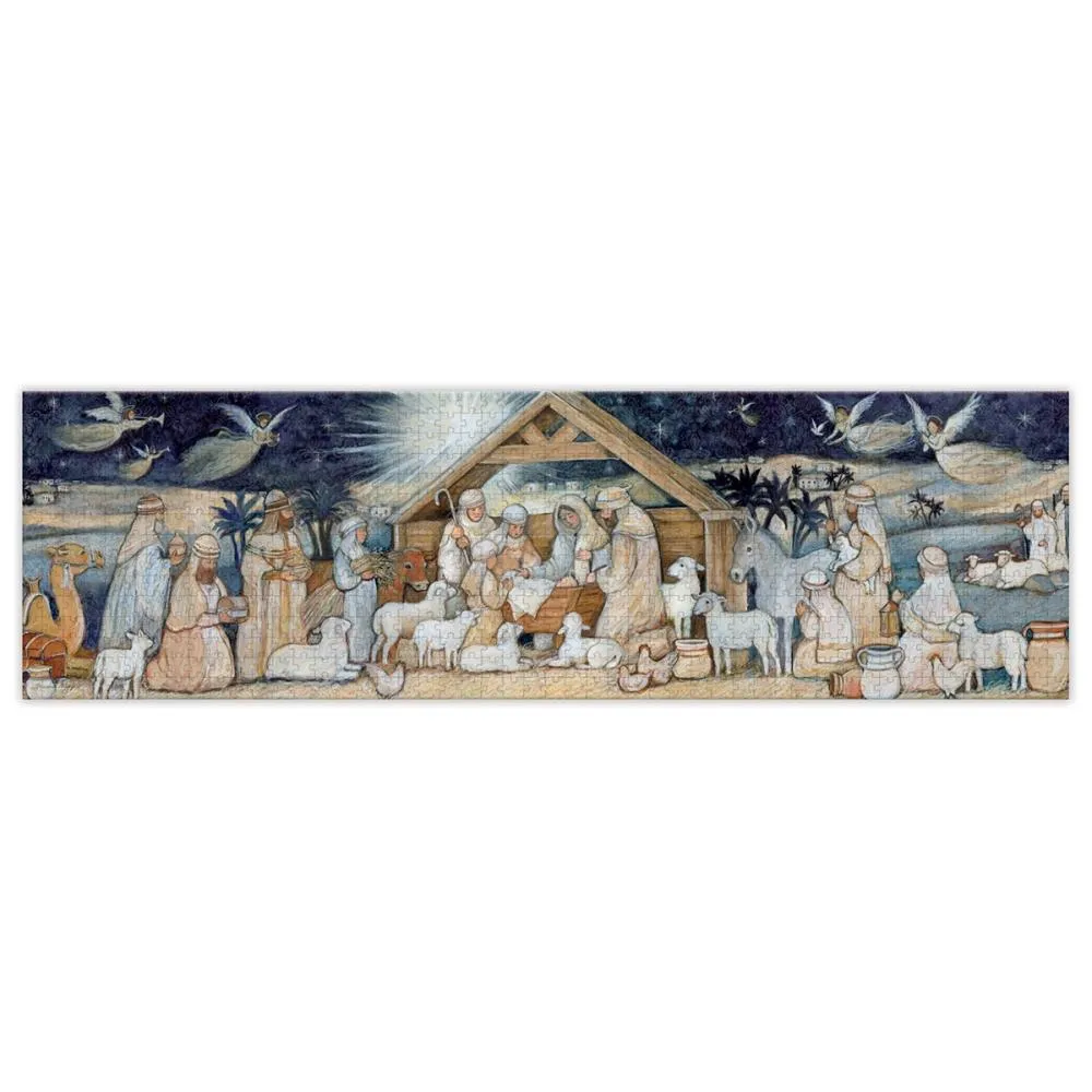 Lang Panoramic Puzzle 750 Pieces 38"X11" Nativity Set