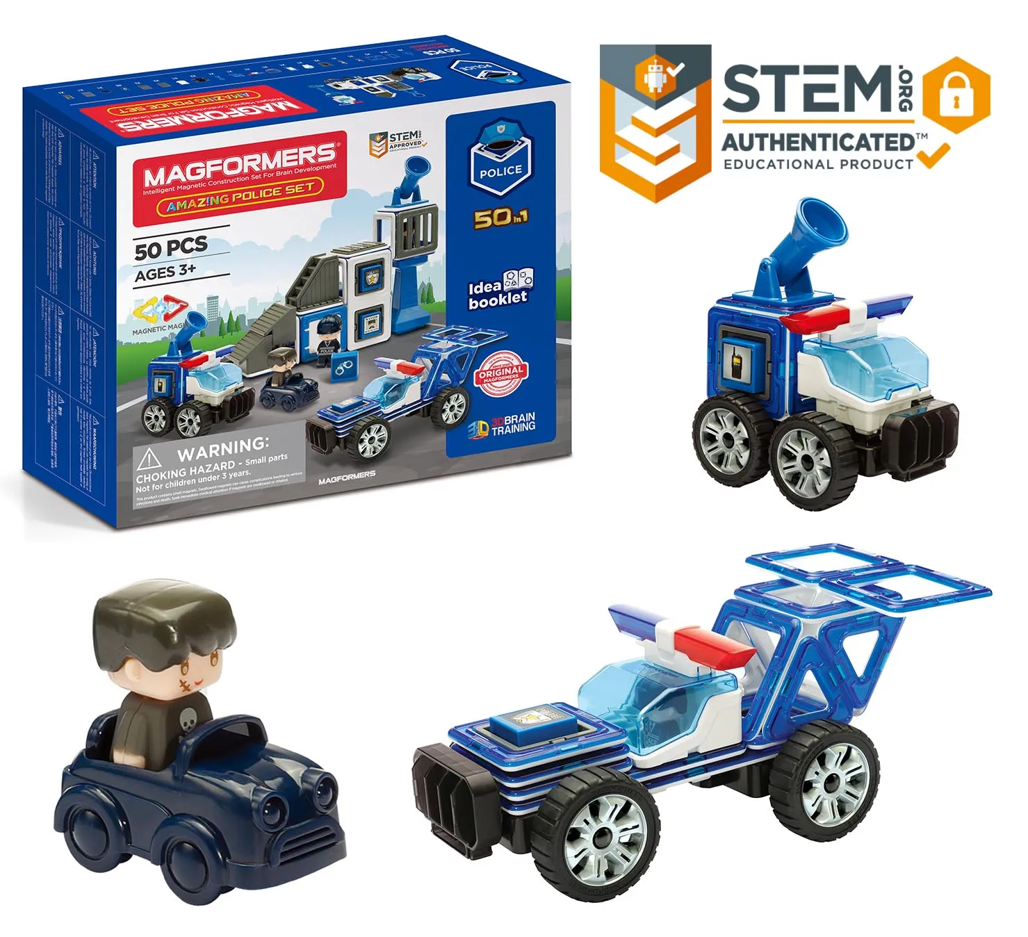 Magformers Amazing Police 50Pc Set