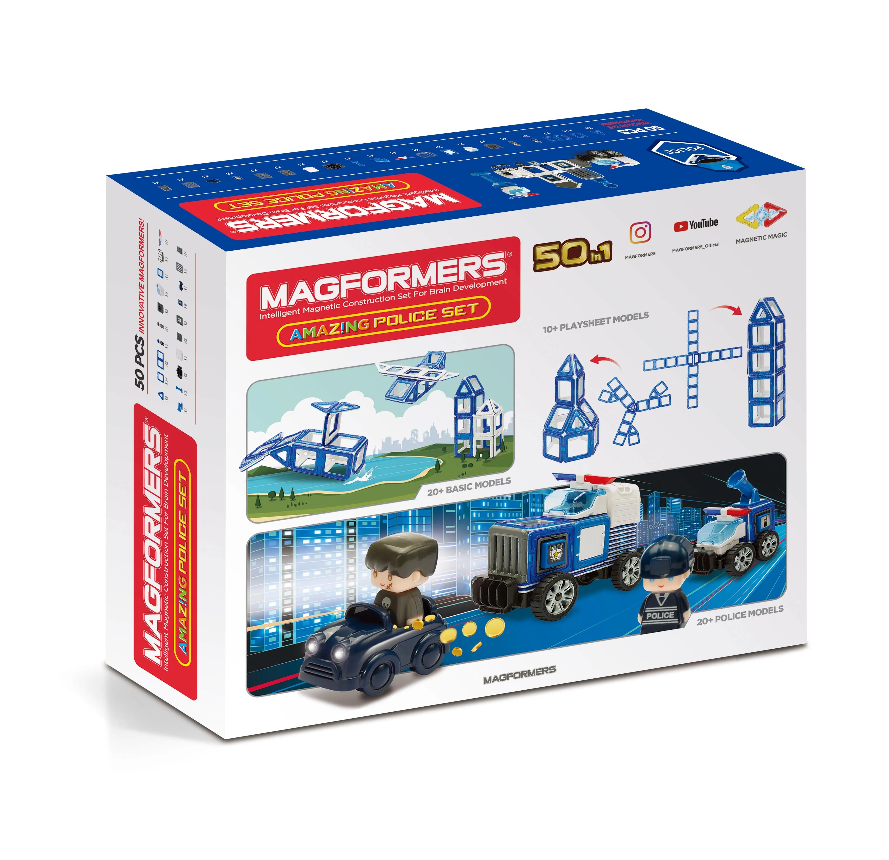 Magformers Amazing Police 50Pc Set