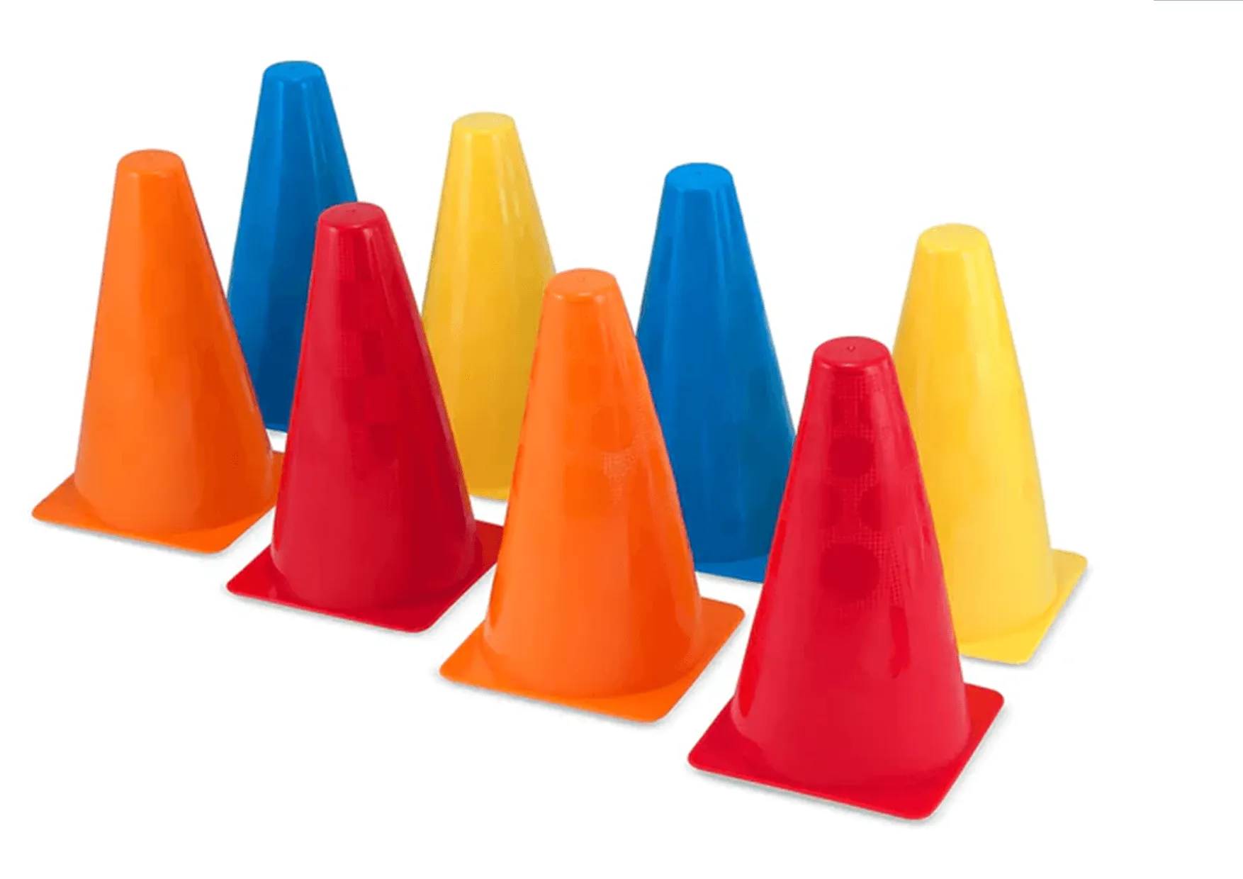 MELISSA & DOUG  Activity Cones 8 pieces: Durably built and cast in fade-resistant colors, these exciting little "construction cones" - 4004