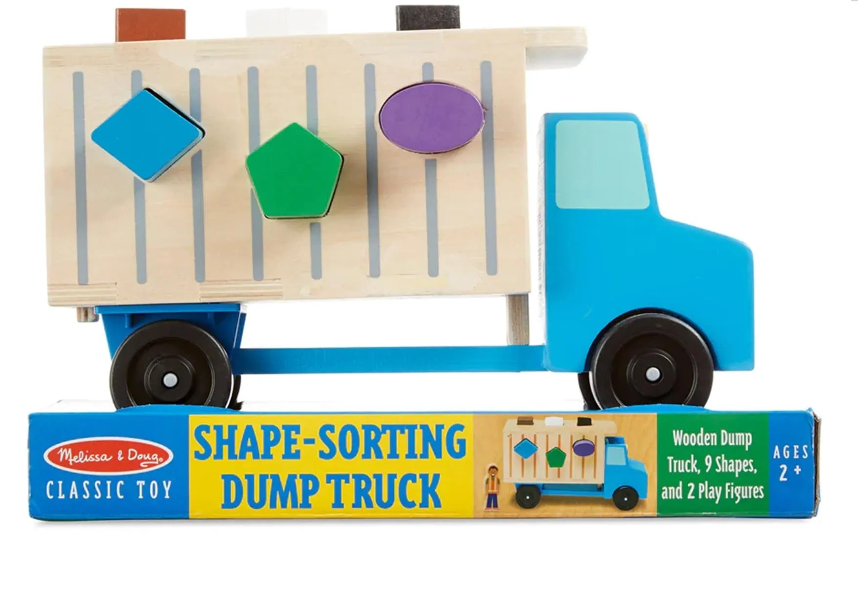 MELISSA & DOUG  Shape Sorting Dump Truck: This superbly crafted toy helps teach shape and color recognition and encourages imaginative play and creativity - 9397