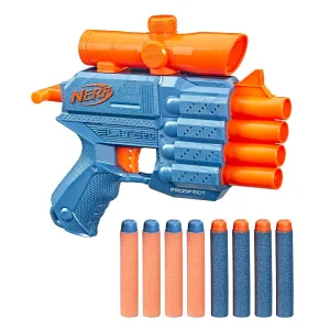 Nerf Elite 2.0 Prospect QS-4 Blaster, 8 Official Nerf Elite Darts, 4-Dart Blasting, Nonremovable Targeting Scope