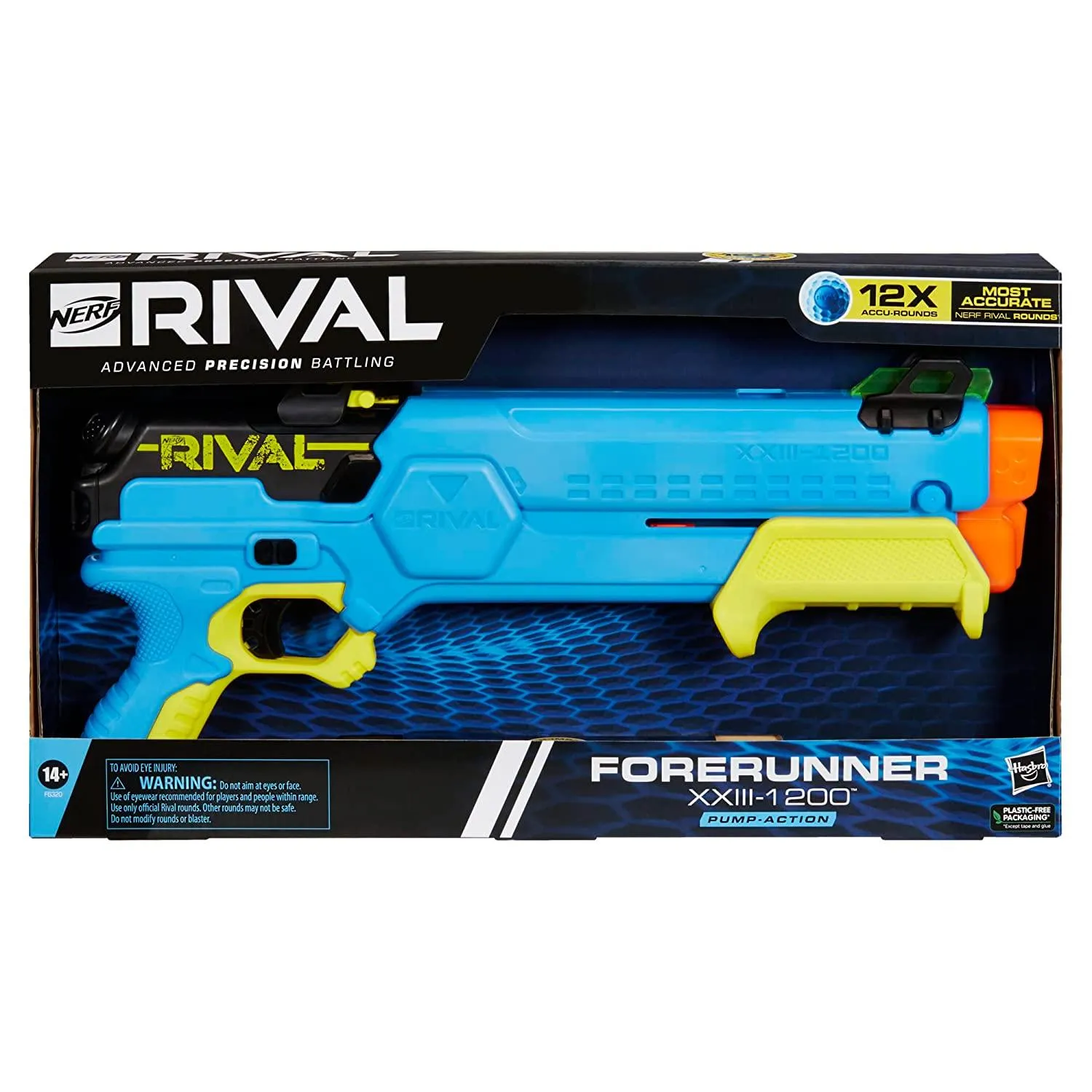 Nerf Rival Forerunner XXIII-1200 Blaster, 12 Round Capacity, 12 Nerf Rival Accu-Rounds, Most Accurate Nerf Rival System, Adjustable Sight