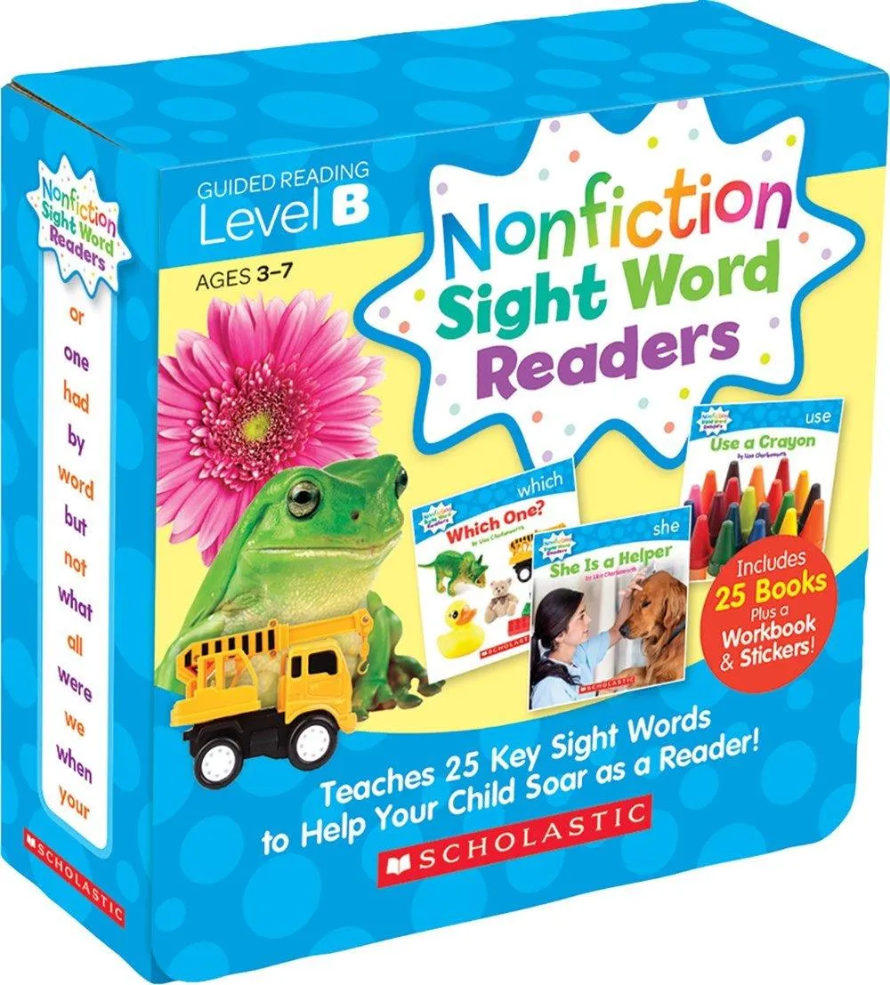 Nonfiction Sight Word Readers - Guided Reading Level B (Parent Pack) - Teaches 25 key Sight Words to Help Your Child Soar as a Reader!