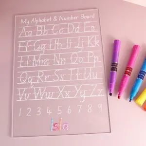 Personalised Write and Wipe Alphabet Board - Aussie School Writing