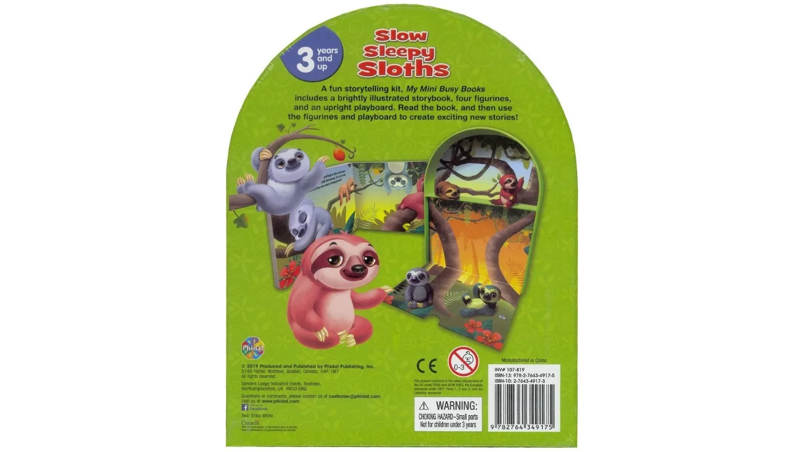 Phidal Slow Sleepy Sloths My Mini Busy Books - English