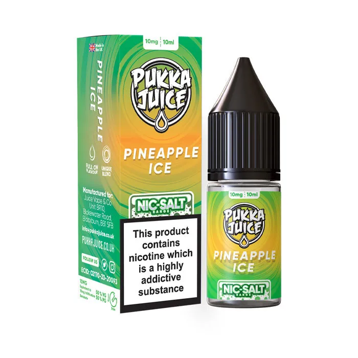 Pineapple Ice 10ml Nic Salt E-Liquid by Pukka Juice