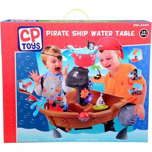 Pirate Ship Water Table | Interactive Water Play with Cannon, Catapult & Water Wheels