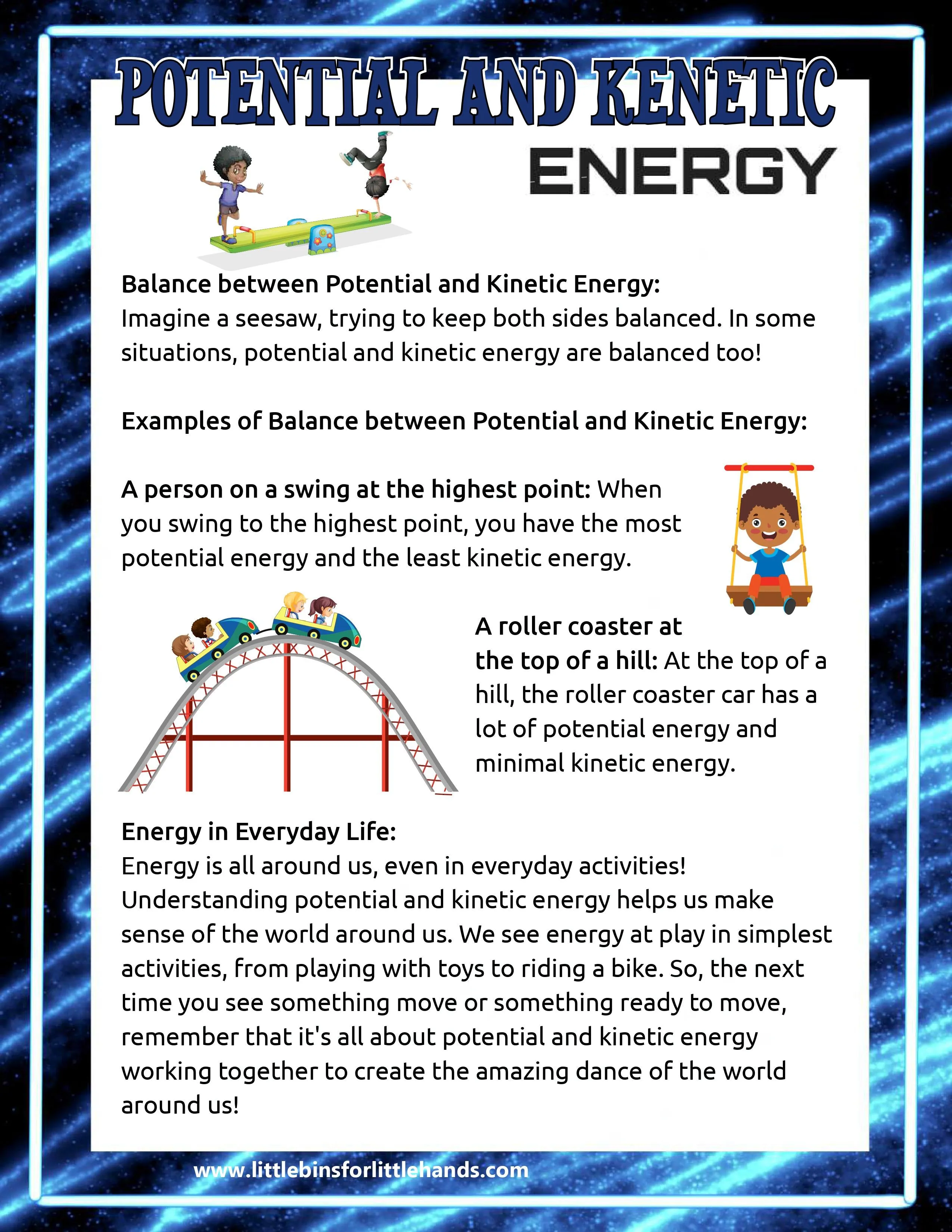 Potential and Kinetic Energy Project Pack