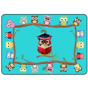 Reading is a Hoot Owl Classroom Rug