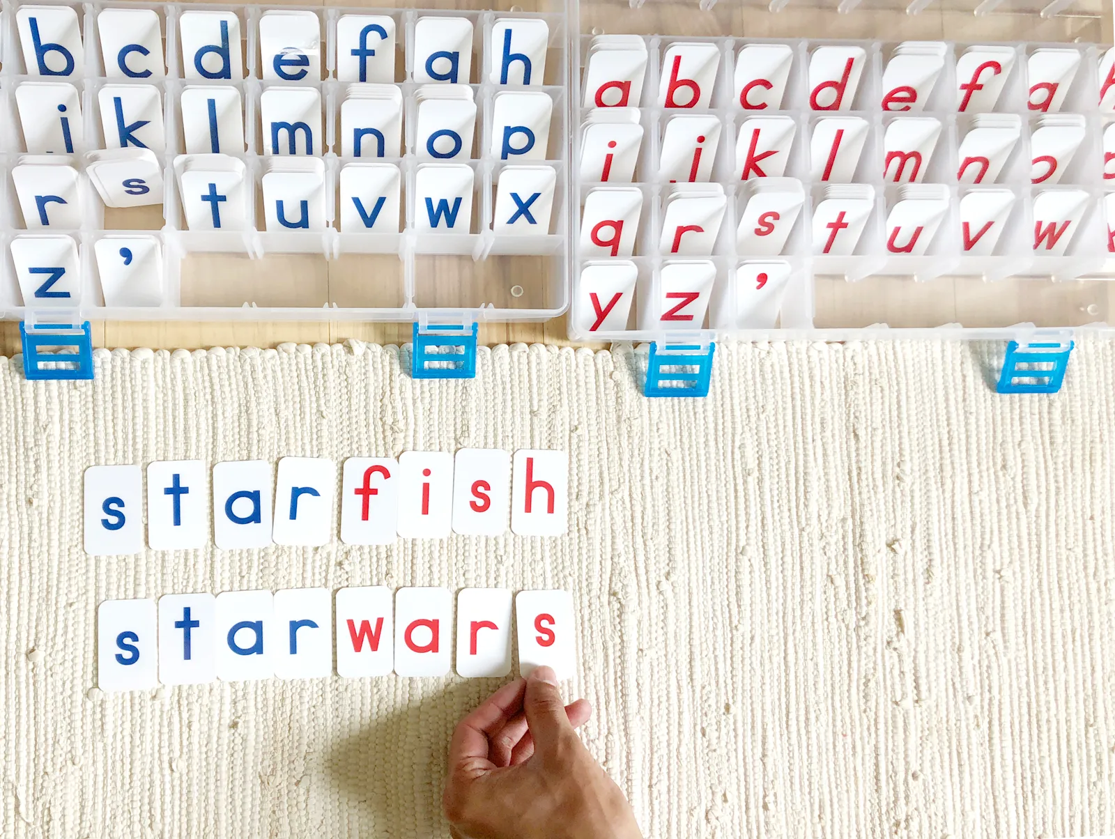 Red Print Movable Alphabet