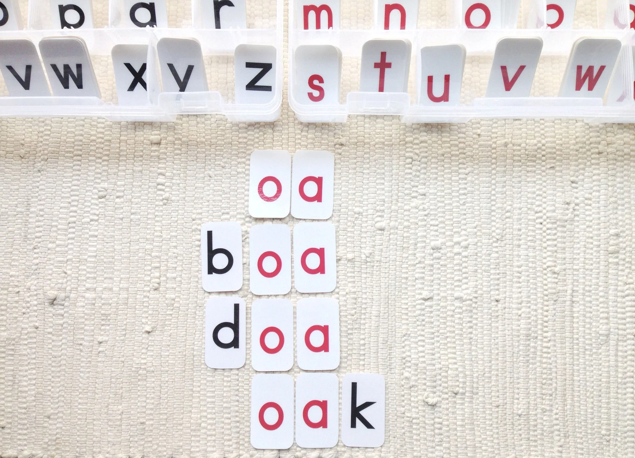 Red Print Movable Alphabet