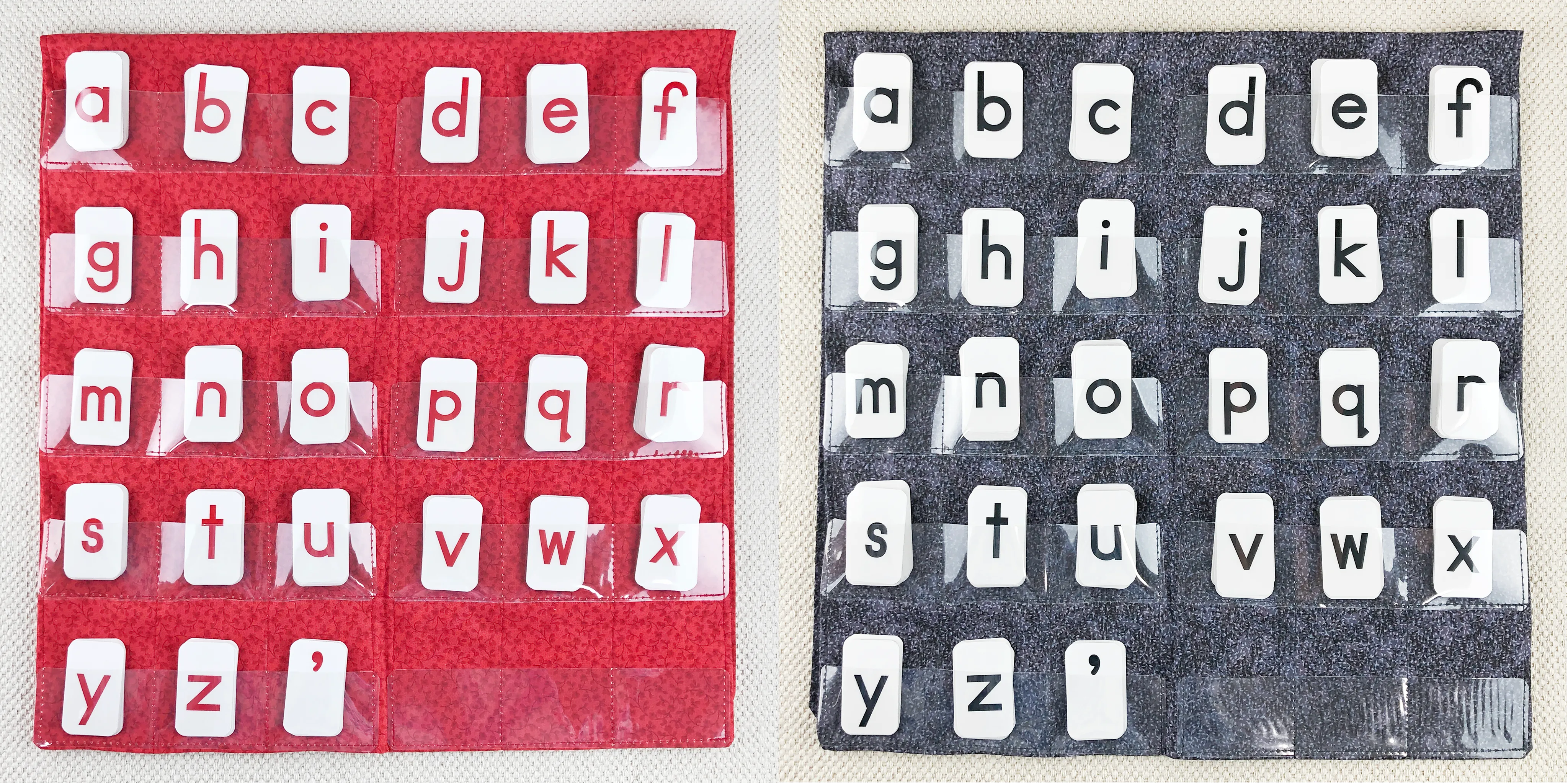 Red Print Movable Alphabet