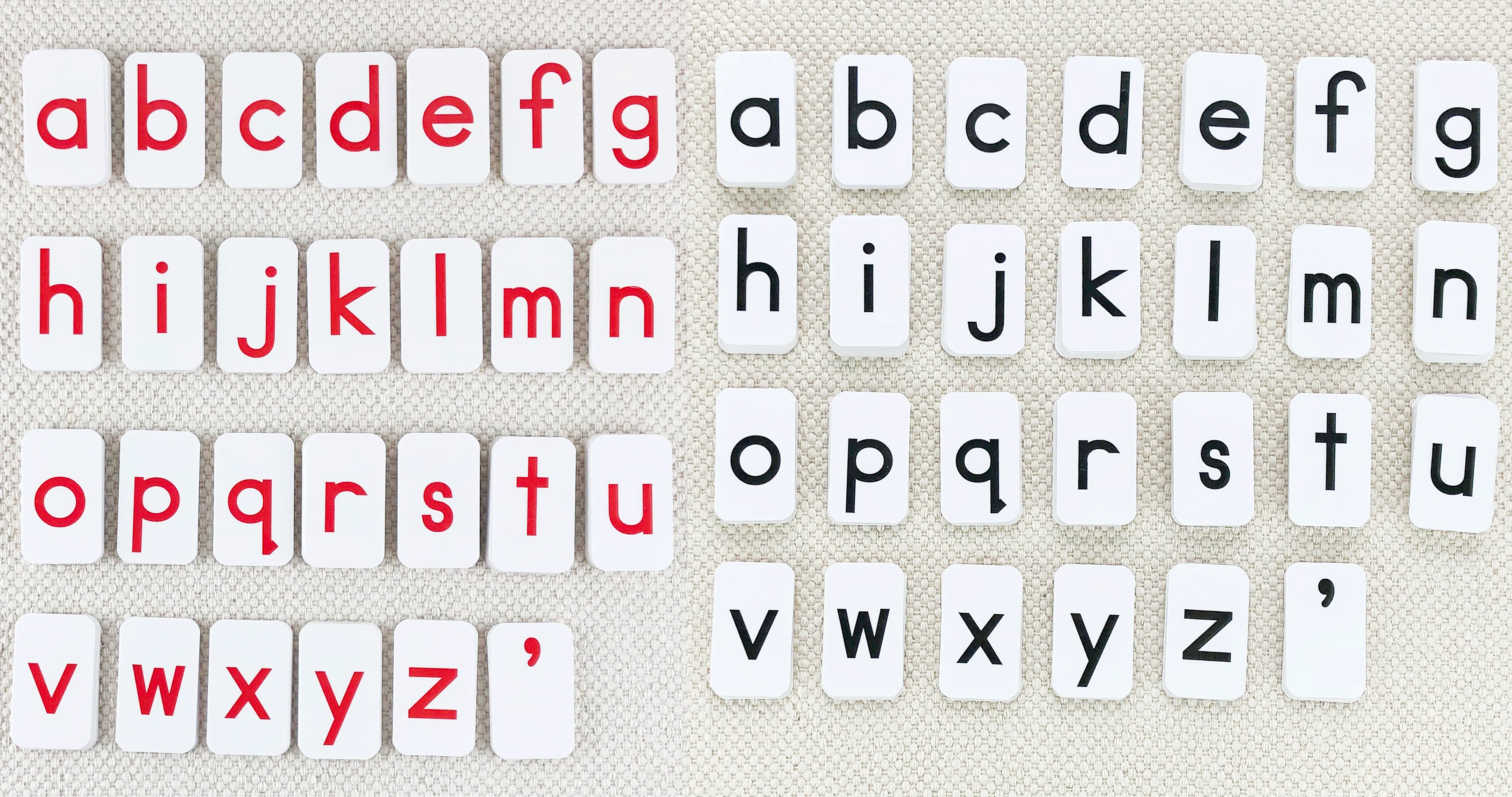 Red Print Movable Alphabet