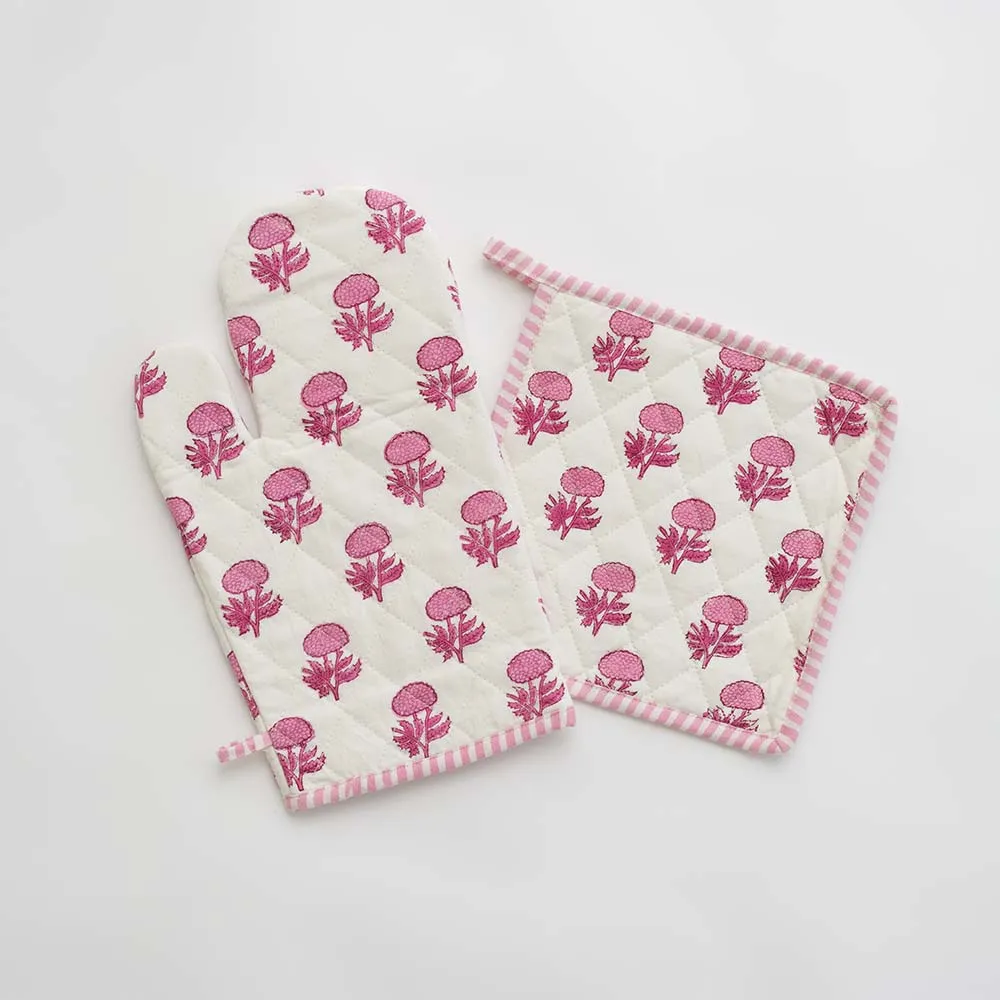 Rosé Oven Mitt Set