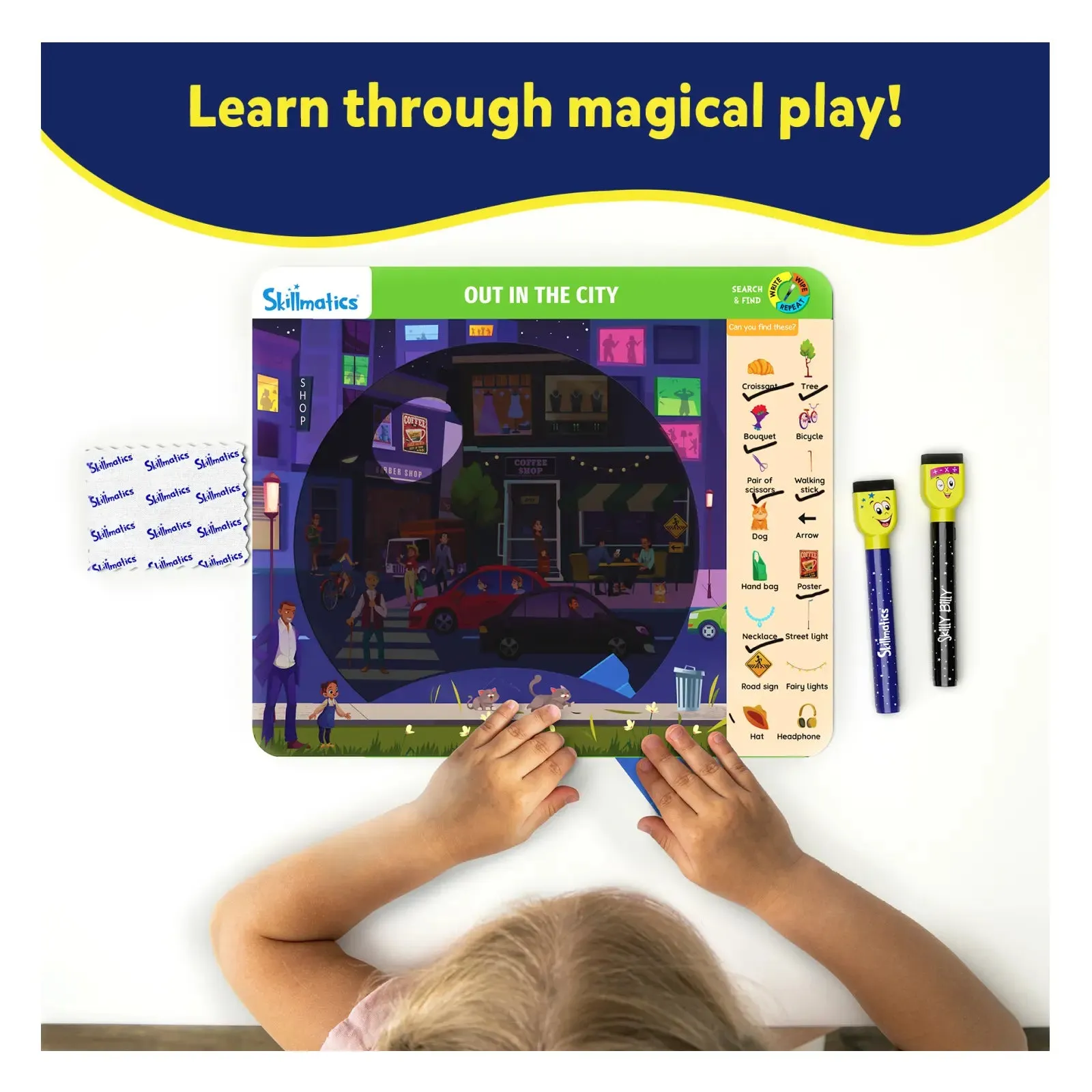 Search & Find Flashlight Magic | Reusable Activity Mats (ages 3-6)