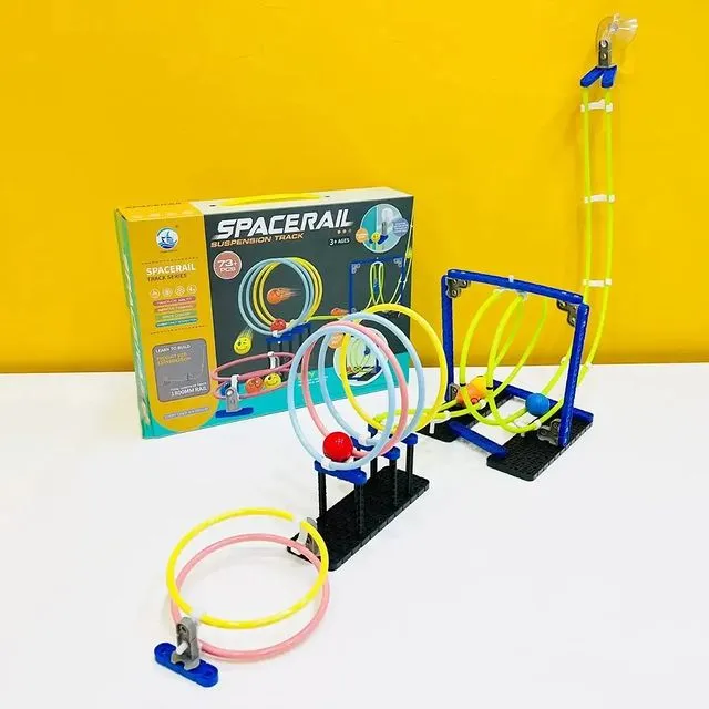 Space Rail Suspension Track Building Blocks Rotation Orbit