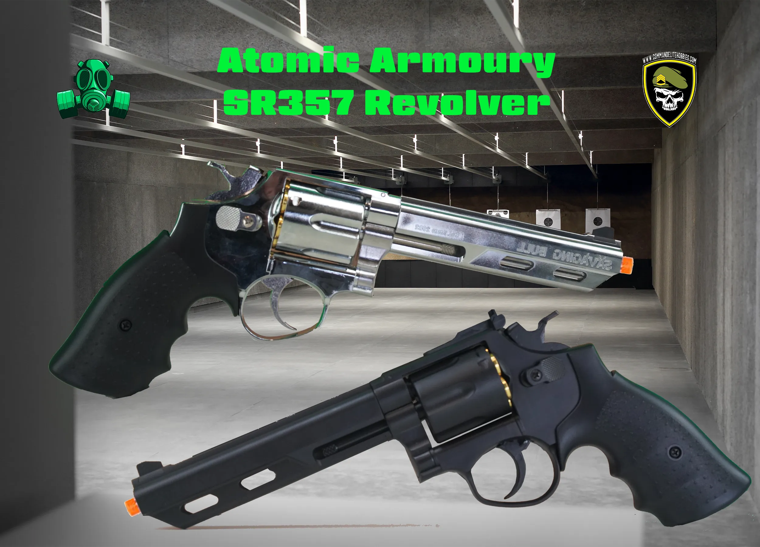 SR .357 Revolver GBB Gel Blaster by Atomic Armoury - Green Gas