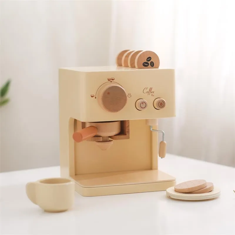 Wooden Coffee Machine Puzzle Toy for Kids | Parent-Child Toys