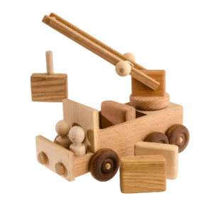 Wooden Crane Toy Truck