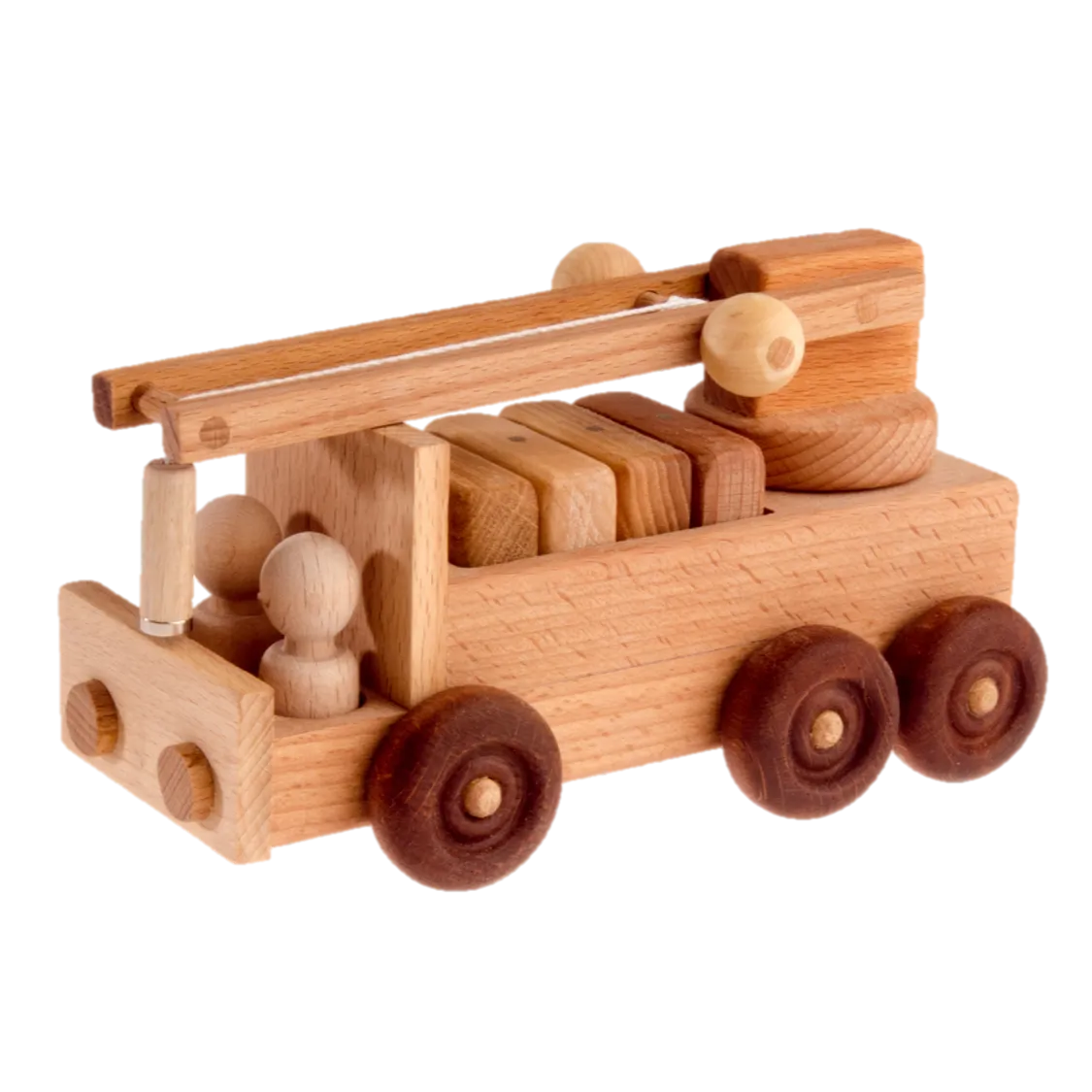 Wooden Crane Toy Truck