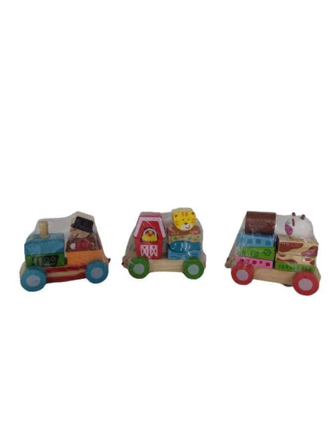 Wooden Farm Train- Kids Toys