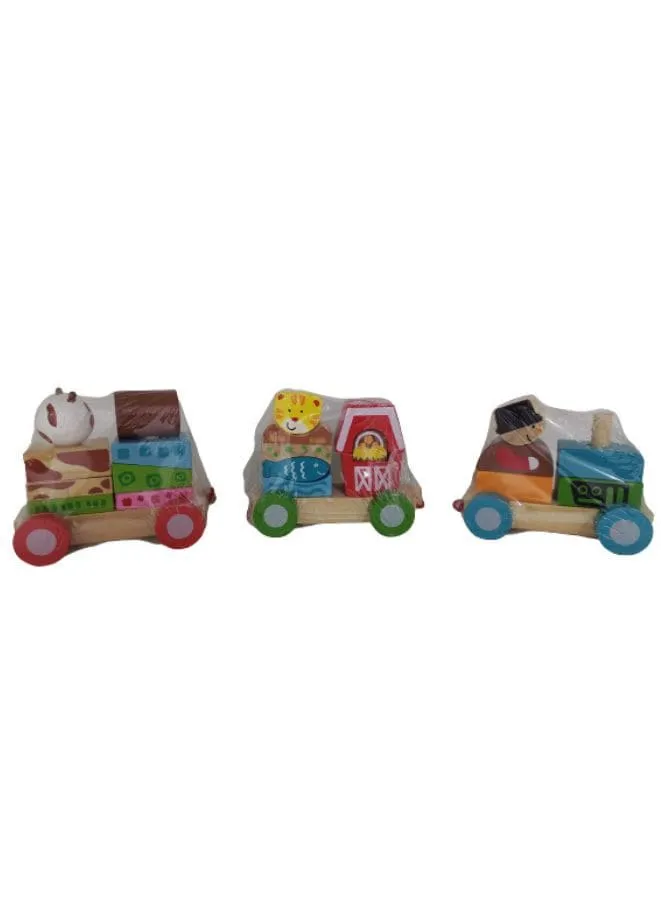 Wooden Farm Train- Kids Toys