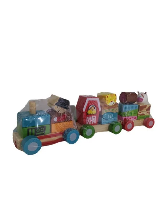 Wooden Farm Train- Kids Toys