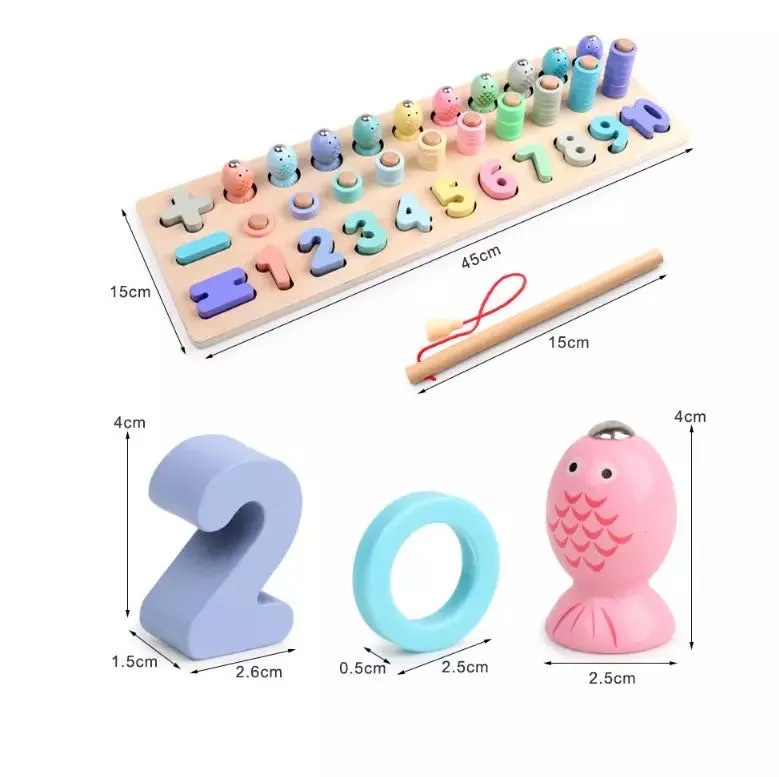 Wooden Number Counting Board  -Mathematics Educational Toys