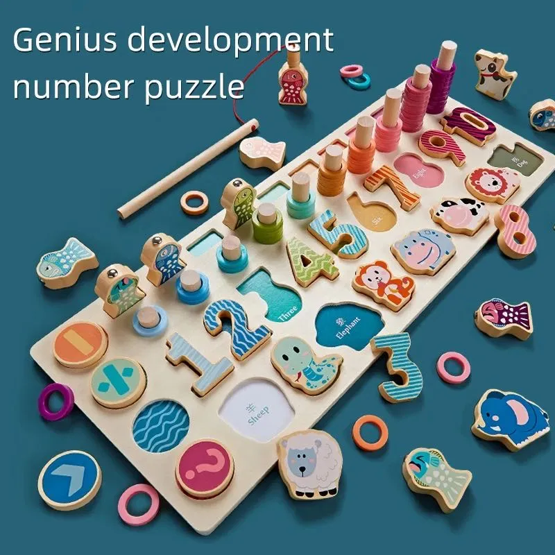 Wooden Number Counting Board  -Mathematics Educational Toys