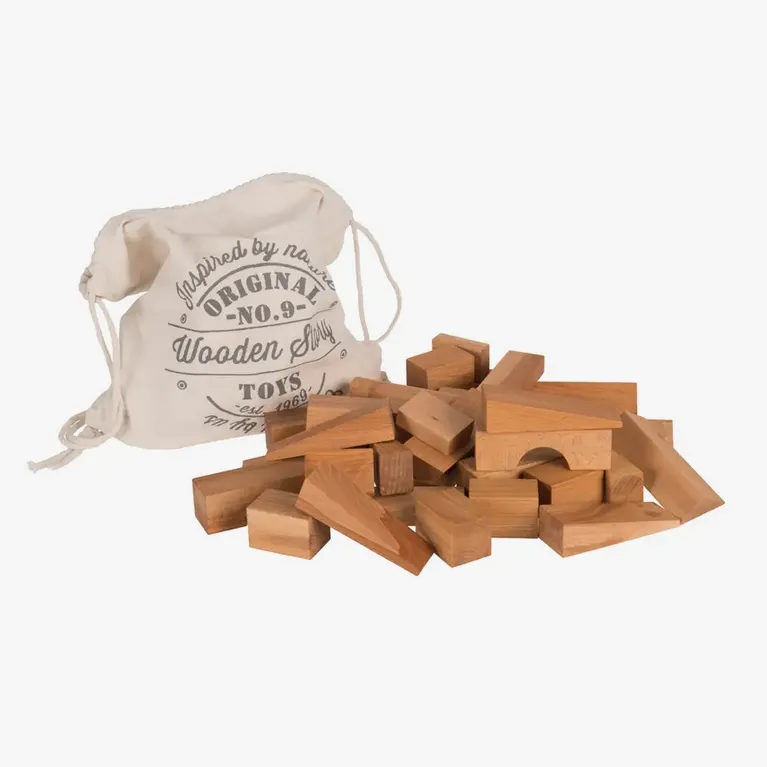 XL WOODEN BLOCKS IN SACK - 50 PIECES