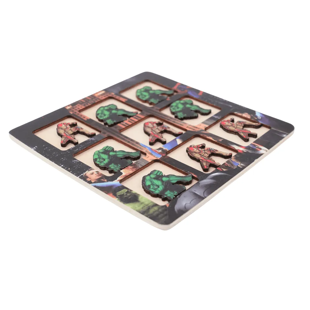 XOX Game Board-Hulk, ironman/unicorn, rainbow-1 Board(Random design will be send)